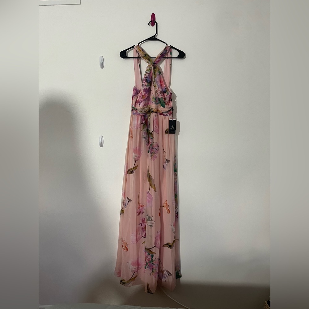 adrianna papell fancy floral dress - new with tags